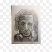 自画像视觉艺术-爱因斯坦