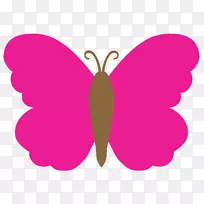 彩色蝴蝶纸贴花贴纸-粉红色蝴蝶