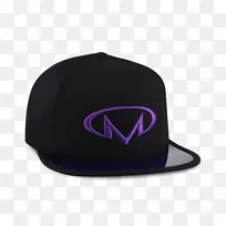 棒球帽黑色紫罗兰