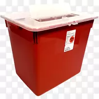 尖顶废塑料医疗废物容器箱-容器