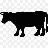 安格斯牛肉牛剪影剪贴画