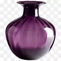 花瓶玻璃紫色装饰艺术客厅-花瓶