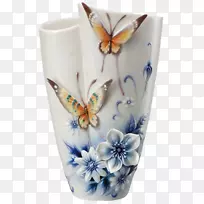 蝴蝶花瓶-瓷器婚礼-花瓶