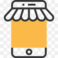 移动电话、计算机图标、网上购物标志.技术