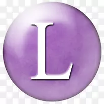 紫色紫丁香符号字体.字母l