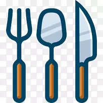 餐刀、厨具、叉子、餐具、剪贴画.勺子和叉子
