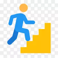 楼梯电脑图标爬楼梯夹艺术楼梯