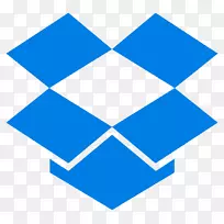 Dropbox计算机图标徽标文件托管服务.蓝色几何图形