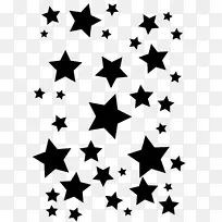 桌面壁纸明星剪贴画-白色星星