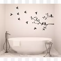 墙式贴花浴室贴纸聚氯乙烯墙面贴纸