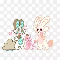 复活节兔子脊椎动物兔子快乐家庭
