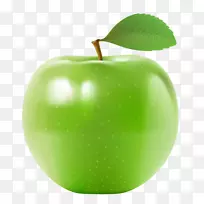 苹果电脑图标剪贴画-绿色苹果片