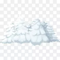 雪松剪贴画-雪树