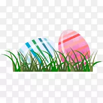 复活节兔子复活节彩蛋剪贴画-复活节草