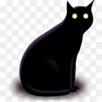 黑猫电脑图标宠物黑猫