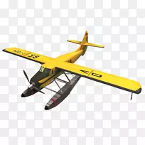 型号飞机琵琶pa-18超级幼崽飞机螺旋桨水獭