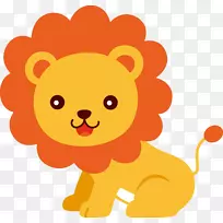 狮子可爱剪贴画-小动物