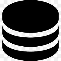 计算机图标数据库服务器黑白徽标数据库