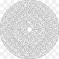 迷宫：解决世界上最具挑战性的难题迷宫剪贴画-圆形