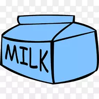 牛奶盒上的巧克力牛奶照片奶瓶夹艺术-奶瓶