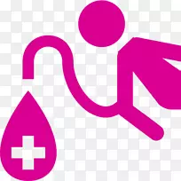 紫红色紫色粉红色标志-献血