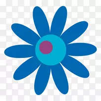 花卉剪贴画-蓝色花