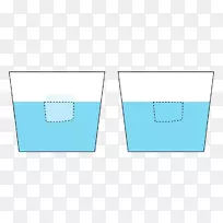 桌玻璃水冰阿基米德原理-杯水