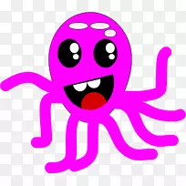 章鱼紫色粉红紫罗兰-八足章鱼