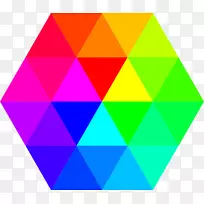 六角形瓷砖颜色三角形