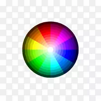 彩色车轮颜色理论配色图形设计.颜色