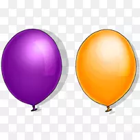 气球橙色紫罗兰色气球