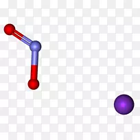 亚硝酸钾二氧化氮球棒模型