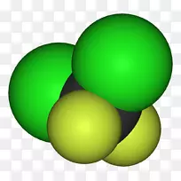 二氯二氟甲烷氯氟烃制冷剂分子三氯氟甲烷-3