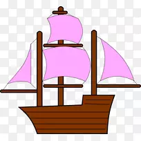 帆船剪贴画-海盗船