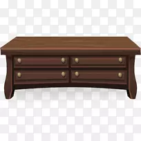 家具柜抽屉夹艺术木桌