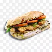 潜水艇三明治比萨饼鸡肉三明治填鸡手指三明治
