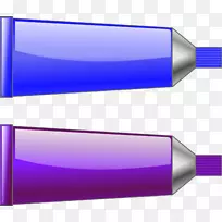 彩色蓝紫色剪贴画管