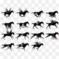 野马动物精灵在视频游戏和像素艺术中的等距图形