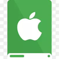 iphone电脑图标ios 8-绿色苹果