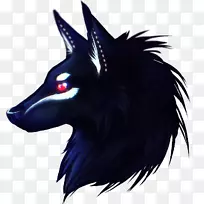 灰狼画狼人艺术-蓝狼