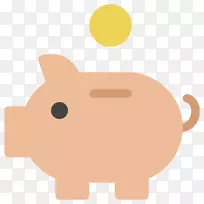 国内猪电脑图标猪银行剪贴画-猪储蓄罐