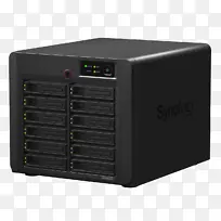 计算机箱和外壳，热交换，网络存储系统，硬盘驱动器，Synology公司。-服务器