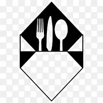 餐巾，餐具，勺子，夹子，刀叉