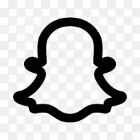 社交媒体营销着色书Snapchat-黑白