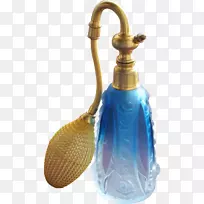 香水瓶喷雾器蓝色香水