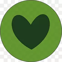 符号计算机图标圆心字形绿色圆圈