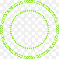 钢丝绳圈夹艺术.绿色圆圈