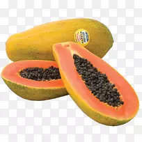 营养有机食品木瓜营养事实标签水果木瓜