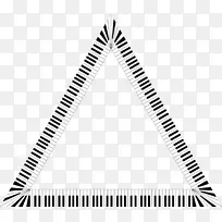 三角音符钢琴键盘
