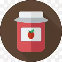 早餐电脑图标水果蜜饯果酱罐